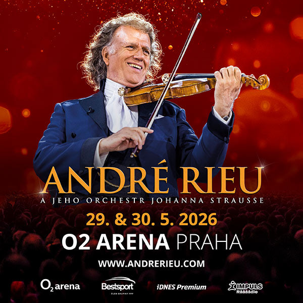 Lístek na koncert André Rieu v Praze 2026 s datem 30. května, originální vstupenka od TicketChecker CZ.